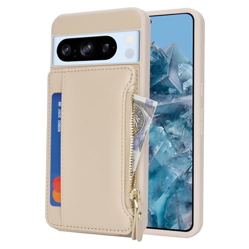 Image of Cavor for Google Pixel 8 Pro Case Wallet with Card Holder, Cream