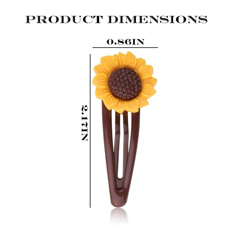 Pinzas para el cabello girasol 6 piezas para niñas miniatura 5