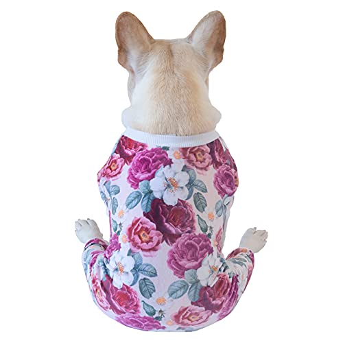 Image of CuteBone Dog Pajamas Flower Puppy Clothes Soft Pjs Birthday Outfit Girl P178M Medium