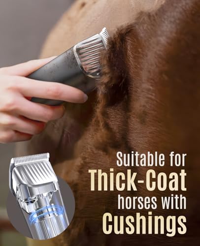 image for oneisall Horse Clippers,Low Noise Horse Trimmer Shaver Kit for Matted 