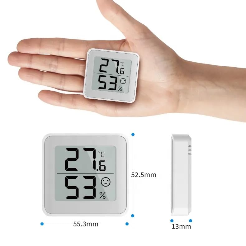 Mini Termoigrometro Digitale LCD | Misuratore Temperatura e Umidità Interni | Termometro Igrometro per Casa, Ufficio, Serra, Cantina | Monitor Ambientale Portatile | Sensore Precisione