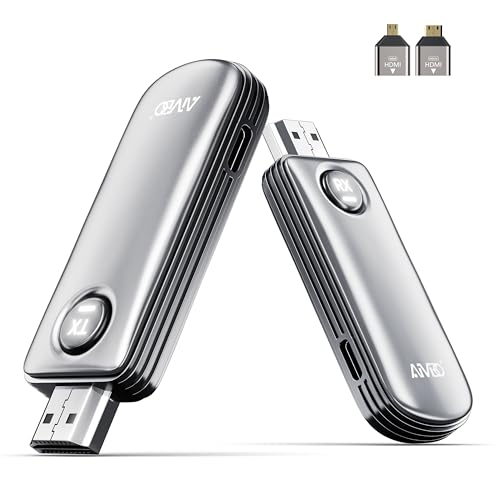 2026 Wireless HDMI Transmitter and Receiver, MpioLife 5G 4K Decode & 1080P Output Display Adapter, Stable HDMI Wireless Extender for Cast Video from Laptop PC TV Box to TV Monitor Projector, 165FT/50M