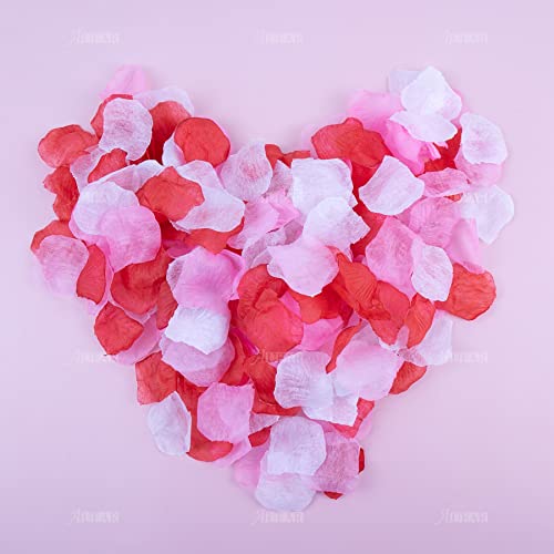 Auear, 3000 Pack Assorted Mixed Silk Rose Petals Artificial Flower Petals Scatter Petals For Wedding Party Craft Home Decoration #TOP2