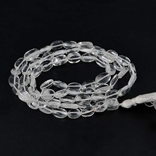Image of Natural Oval Crystal Beads Mala Necklace Collection for Men & Women, Reiki Energized Gemstone Jewellery for Meditation, Mindful Living, Spiritual Decor & Everyday Fashion Styling