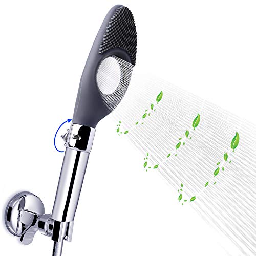 Shower Head, KINGLEAD Independent Safety Switch & Silicone Massage Design, Easy Install Compatible Bathroom Shower Head, Multi-functional High Pressure Shower Head Shower Head, KINGLEAD Independent Safety Switch & Silicone Massage Design, Easy Install Compatible Bathroom Shower Head, Multi-functional High Pressure Shower Head