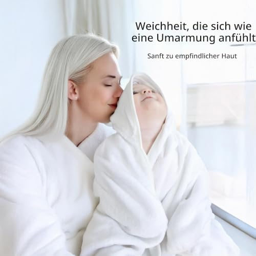 Bambus-Kapuzenhandtuch Baby - Weiches, saugstarkes Babybadetuch mit Kapuze für Neugeborene… – Ansicht 3