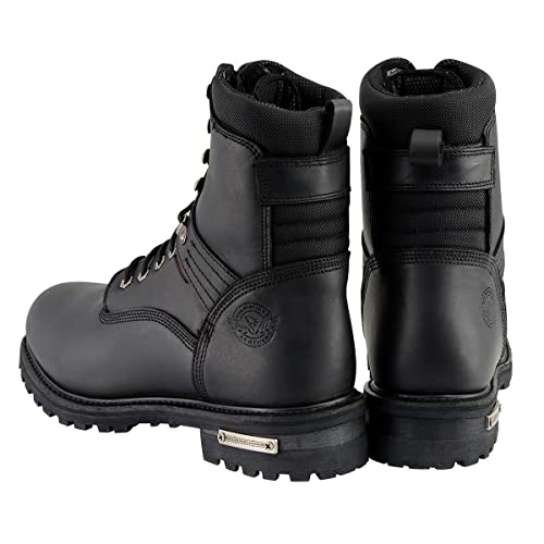 Image of Milwaukee Leather Men's Leather Lace-Up Riding Boots - Motorcycle Biker Footwear for Street & Daily Wear