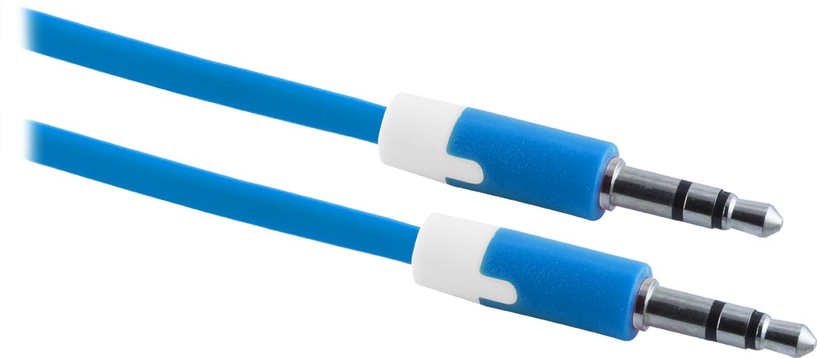 Uber 3.5mm Aux Cable 4 Pack, 3 ft. Light Blue, Male to Male Auxiliary Cord, Stereo Audio, for Headphones, Car, Stereo Speakers, Smartphones, 85170