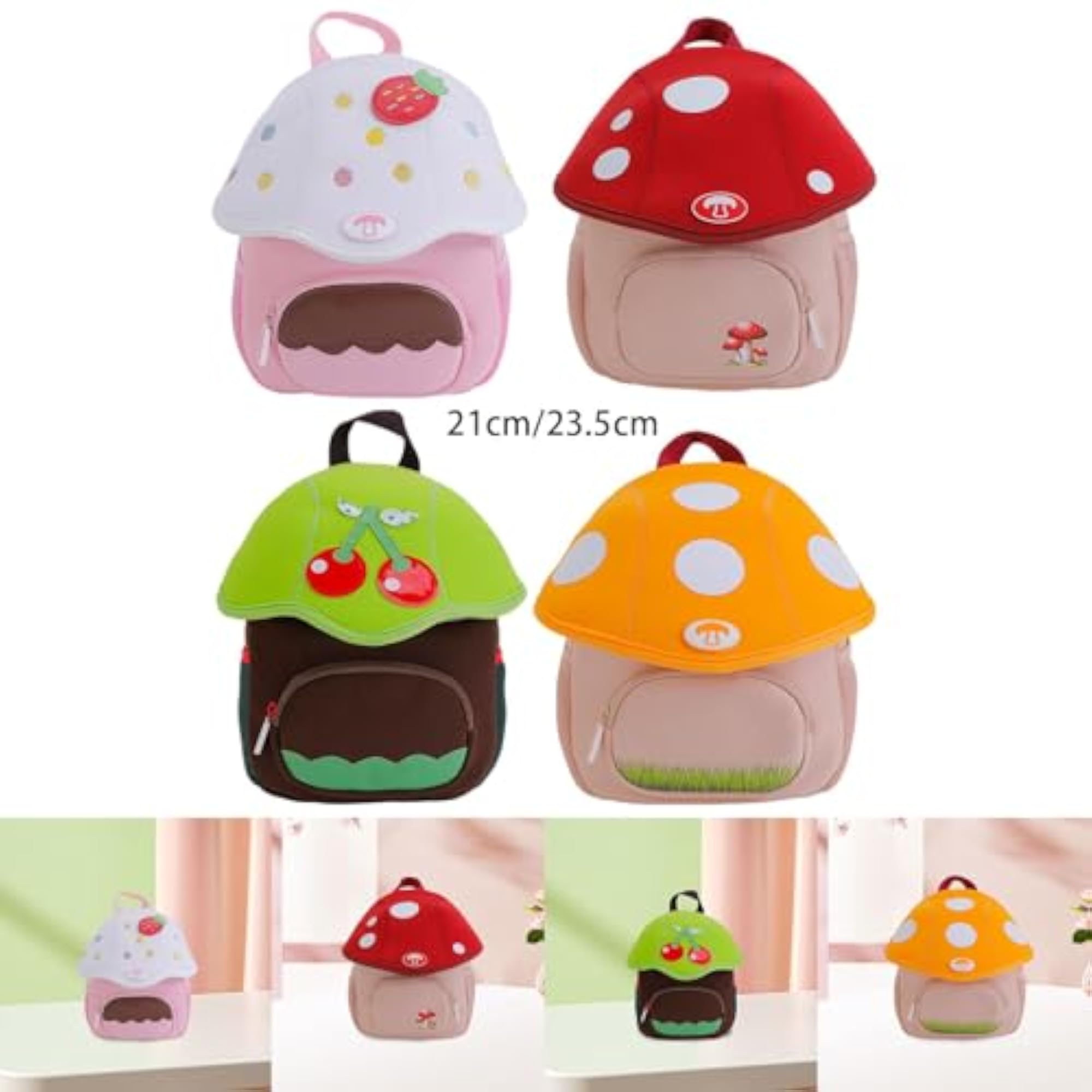 Adorable Fashion Kids Backpack Daypack, Kindergarten Bag, White