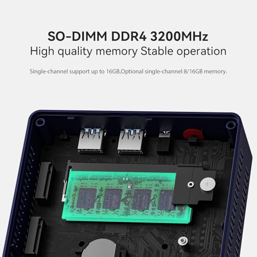 Image of Beelink MINI S13 Mini PC with N150 Processor, 16G DDR4 500G SSD Mini Desktop PC, Dual 2.5G LAN+WiFi6+BT5.2, Business Mini Computer for for Daily Work, 4K Video Playback, Web Browsing