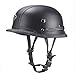 Produktbild PinkDreamland Adult-Motorrad-halber Sturzhelm DOT Certified Männer und Frauen Rennrad Schwarz Leder Beanie Pissoir Cruiser Harley Retro Halbschalenhelm mit Schutzbrille und Maske,Schwarz,M