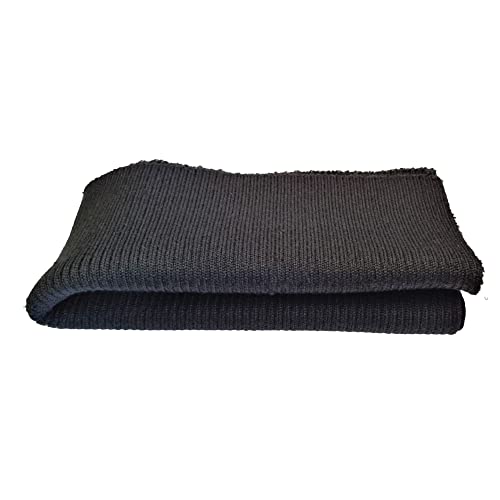 Image of USIT, Acrylic Heavy Knit Fabric for Cuffs, 3 inchx31 inch, Ideal for Repairing Jackets and Bombers, 1 Folded Piece, Dark Grey