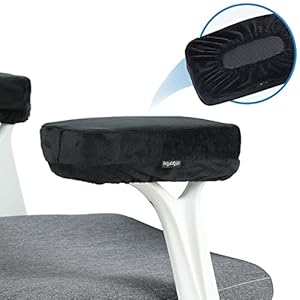 Ergonomic Office Chair Armrest Pads，New Upgrade Does Not Collapse Memory Foam，Ease Elbow & Arm Pressure,Suitable for Office Chair and Game Chair Armrest Cushion Pillow(2 Piece Set)