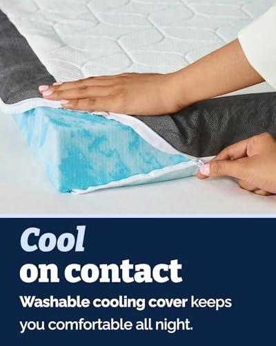 Image of Memory Foam Mattress Topper & Cooling Cover - Dorm Room Essentials - 3 Inch | Plush, Thick & Comfy, Pain & Pressure Relief, Twin XL Size Mattress Pad w / Straps & Removable Washable Cover, Oeko-Tex