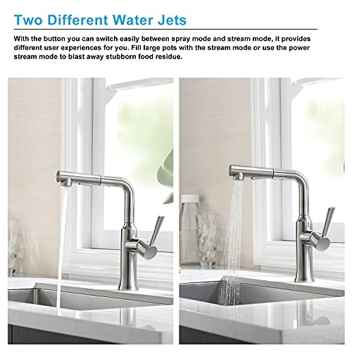 CREA-Grifo-de-Cocina-con-Ducha-Extraible-Grifo-para-Fregadero-con-2-Modos-de-Rociado-Grifo-de-Cocina-Monomando-Giratorio-a-360-Acero-Inoxidable CREA-Grifo-de-Cocina-con-Ducha-Extraible-Grifo-para-Fregadero-con-2-Modos-de-Rociado-Grifo-de-Cocina-Monomando-Giratorio-a-360-Acero-Inoxidable