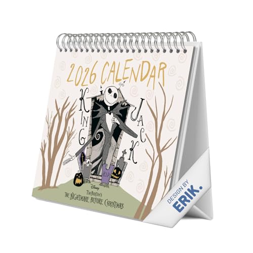 Grupo Erik Desk Calendar 2026 - Disney The Nightmare Before Christmas Calendar 2026 Calendar 2026 Month To View | Monthly Desk Planner, Desktop Gifts Under 10 Pounds | Nightmare Before Christmas Gifts