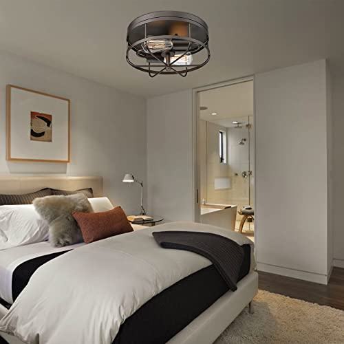 Rosient Light Fixtures Ceiling Mount, 12 Inch Semi Flush Mount Ceiling Light, Outdoor Exterior Indoor Close To Ceiling Light In Oil Rubbed Bronze Finish For Farmhouse Porch Hallway, Ros91 Orb #TOP4