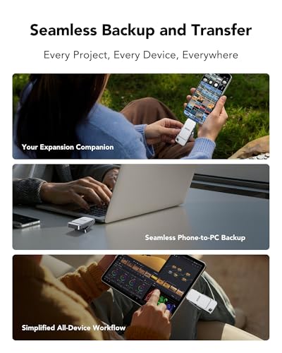 Lexar D70E 512GB Dual Drive External SSD, Up to 2000MB/s Read and 1300MB/s Write, Durable Metal Housing Design, Cable-Free Portable SSD for USB Type-C/Type-A Devices, Compatible with iPhone 17 - Image 5