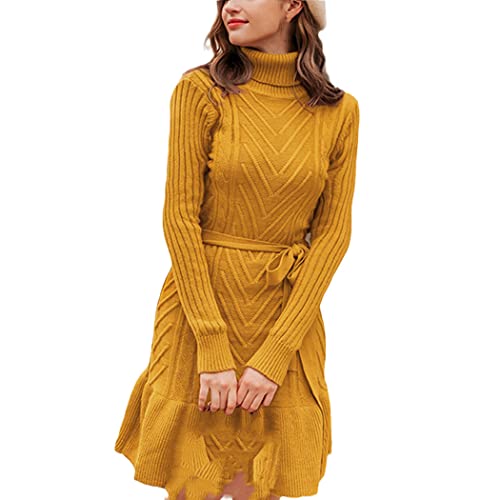 Robe pull col roulé KEHAIOO pour rester au chaud avec élégance en taille M