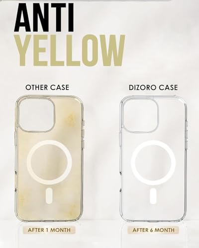 Image of DIZORO Crystal Clear Magnetic Compatible with iPhone 14 Pro Max Case with Anti-Yellow Anti-Scratch | Shockproof Transparent Cover