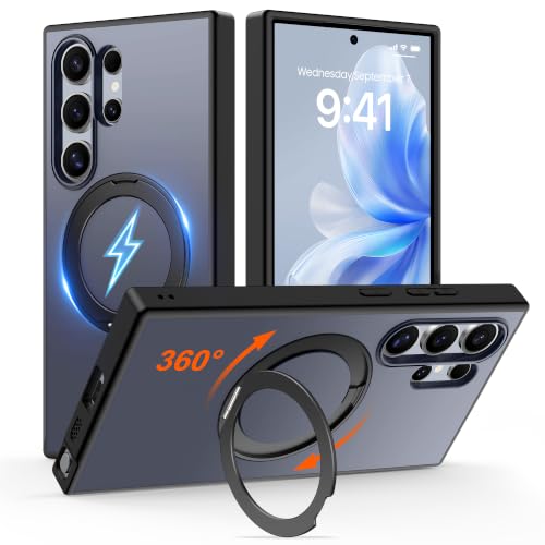 Imuruktek 360° Ring Stand for Samsung Galaxy S24 Ultra Case Magnetic Black by Imuruktek - Used condition - US$11.24