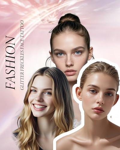 Image of Face Glitter, Rose Gold Temporary Face Tattoos, Face Makeup Patches for Women Girls, Country Concerts Singer Festival Rave Accessories (Rose Gold - 10 pcs)