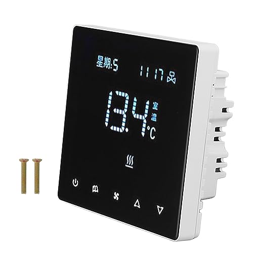Control de Aplicación de Termostato WiFi para Hogar Inteligente para Aire Acondicionado y Calefacción por Suelo Radiante, Rango de 5-45 °C, Ahorro de Energía 1,5 W, Controlador