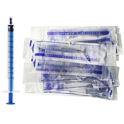 12 Pack 1Ml Plastic Syringe - Individually Sealed Syringe For Scientific Labs, Feeding Pets, Plant Hydroponic, Oil Or Glue Applicator (12 Pack) #TOP1