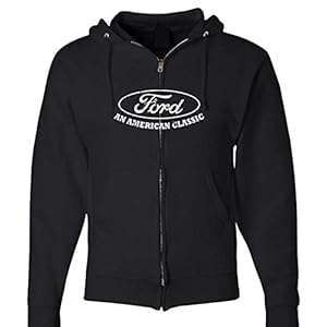 Lucky Ride Ford Hoodie Ford An American Classic Car FULL ZIP Hooded Sweatshirt