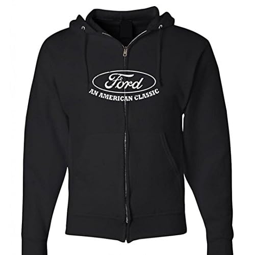 Lucky Ride Ford Hoodie Ford An American Classic Car FULL ZIP Hooded Sweatshirt