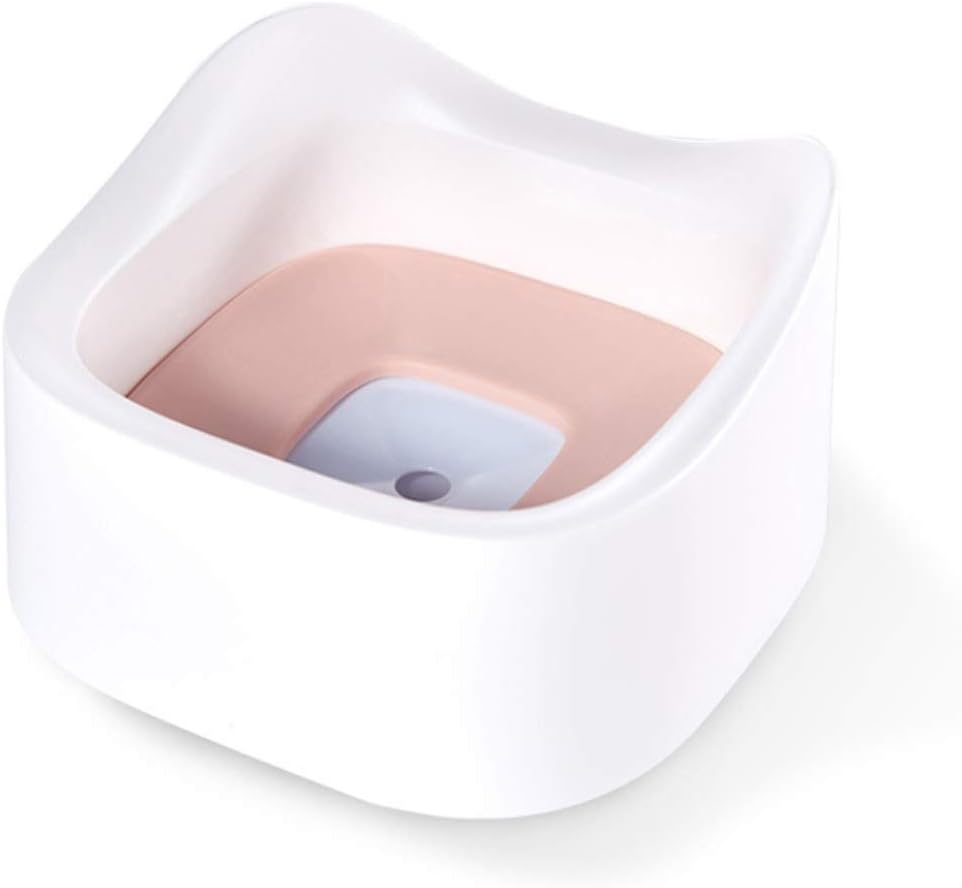 Water Bowl LargeCapacity Water Bowl, NonWet Mouth, Antioverturning Water Bowl, Pet Drinking Water Bowl (Color : B) (A)