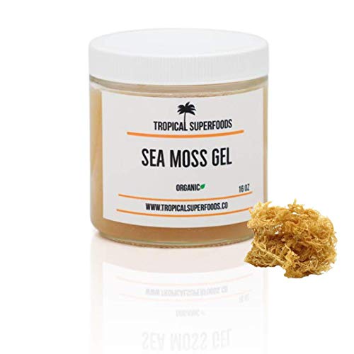 Tropical Superfoods 100% Wildcrafted Irish Sea Moss Gel Original 8oz | Organic | Premium Quality | Irish Sea Moss | NON GMO | NO Sugar Added | Irish Moss Gel | 8oz (Original)