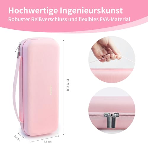 SCIAN Kardiologie-Stethoskop mit beidseitig einstellbarer Membran, professionelles Stethoskop mit Tragetasche für Ärzte, Pflegekräfte, Medizinstudenten und Kliniker, rosa