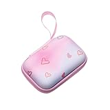EVA Zipper Pouch with Cable Storage, Portable Organizer for Headphones and Accessories,Colorful Hearts