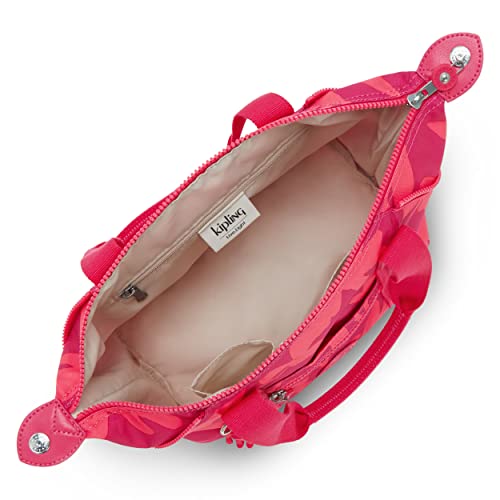 Kipling Women's Art Mini Tote Bag, Lightweight Small Weekender, Travel Handbag, Coral Print #TOP2
