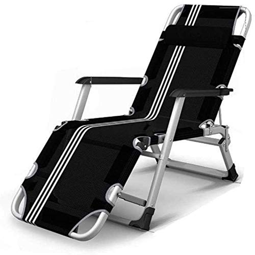 Chaise longue inclinable et imperméable Zero Gravity en métal noir