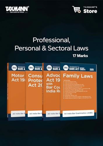 Image of Taxmann's AIBE-XXI 2026 | ESSENTIALS SCORE COMBO [Designed to Cover 75 Marks | Cost-Effective] - Bare Acts without Comments with Uniform Section-wise Layout for Rapid Look-ups [Set of 17 Bare Acts]