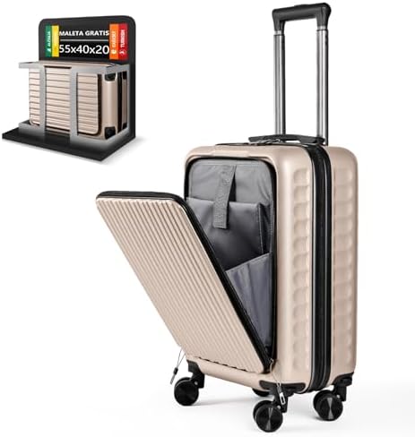Maleta de Cabina 52x35x20cm,ABS Material Trolley Rígida Expandibl...