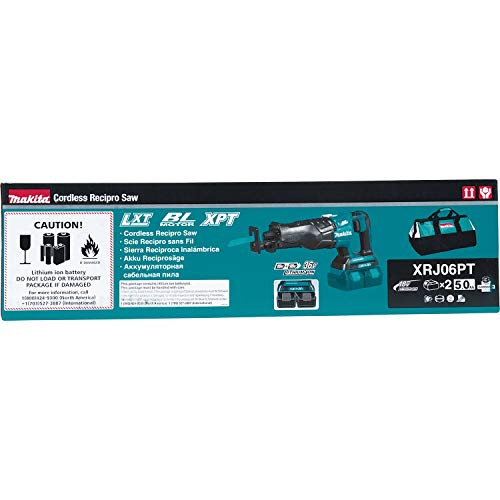 Makita XRJ06PT 18V x2 LXT Lithium-Ion (36V) Brushless Cordless Recipro Saw Kit (5.0Ah)