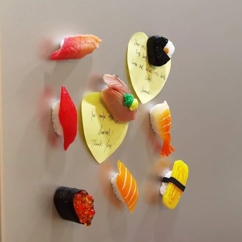 Set de 10 Imanes Decorativos de Sushi para Refrigerador miniatura 4