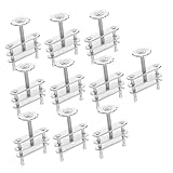 ULTECHNOVO Schraubenkompressor Schlauchschellen 10 Stück Drehbare Metallklemmen mit Spiralgriff für Laborequipment und Durchflusskontrolle
