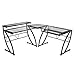 Z-Line Designs Feliz Glass L Desk, Black