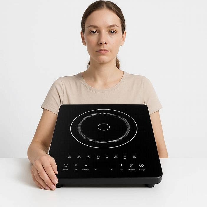 Image of Drumstone (𝐄𝐱𝐥𝐮𝐬𝐢𝐯𝐞 𝟐𝟎 𝐘𝐞𝐚𝐫𝐬 𝐰𝐚𝐫𝐫𝐚𝐧𝐭𝐲) Portable 2000W Induction Cooktop Electric Stove,Smart Cooking Menus, Timer Control, Fast Heating, Durable Glass Top for Home Kitchen Use