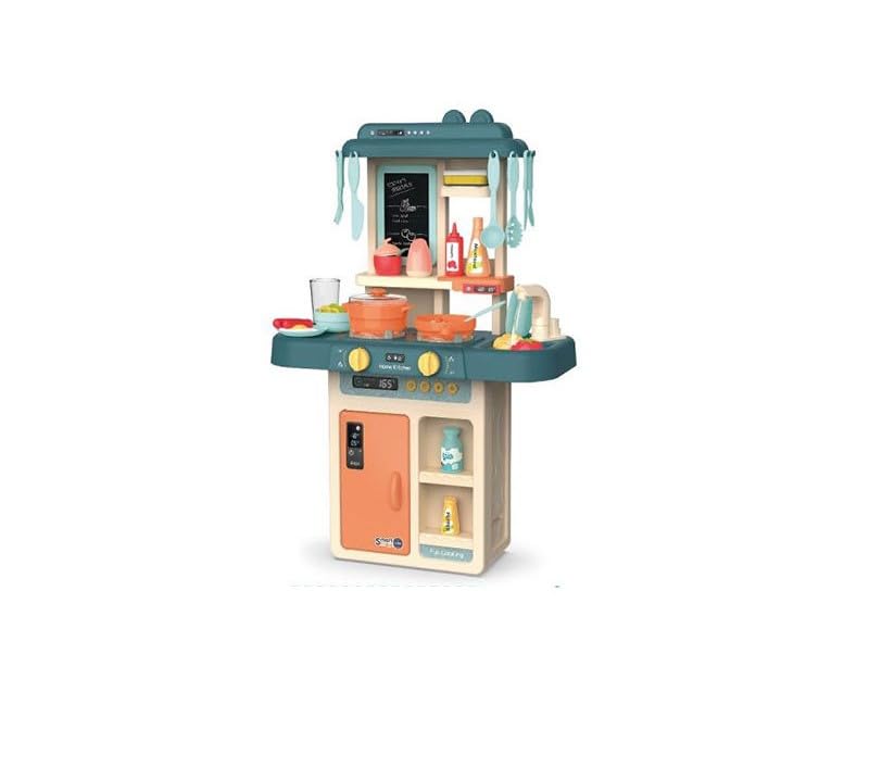 Image of DIY Miniature Home Kitchen Set with LED Light, Openable Dust Cover & Movable Accessories - 102 PCS Creative Dollhouse Kit for Kids & Collectors (8+)