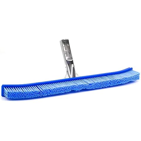 WWD POOL Swimming Pool Wall Cleaning Brush Nylon Bristle 18in for Algae Removing [Blue] Cover