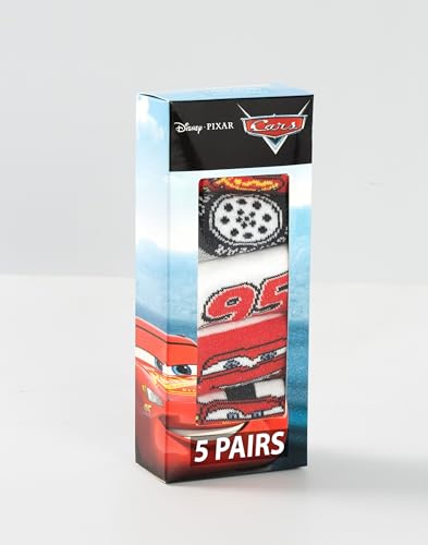 Disney Cars Lightning McQueen Boys Calf Socks Set of 53