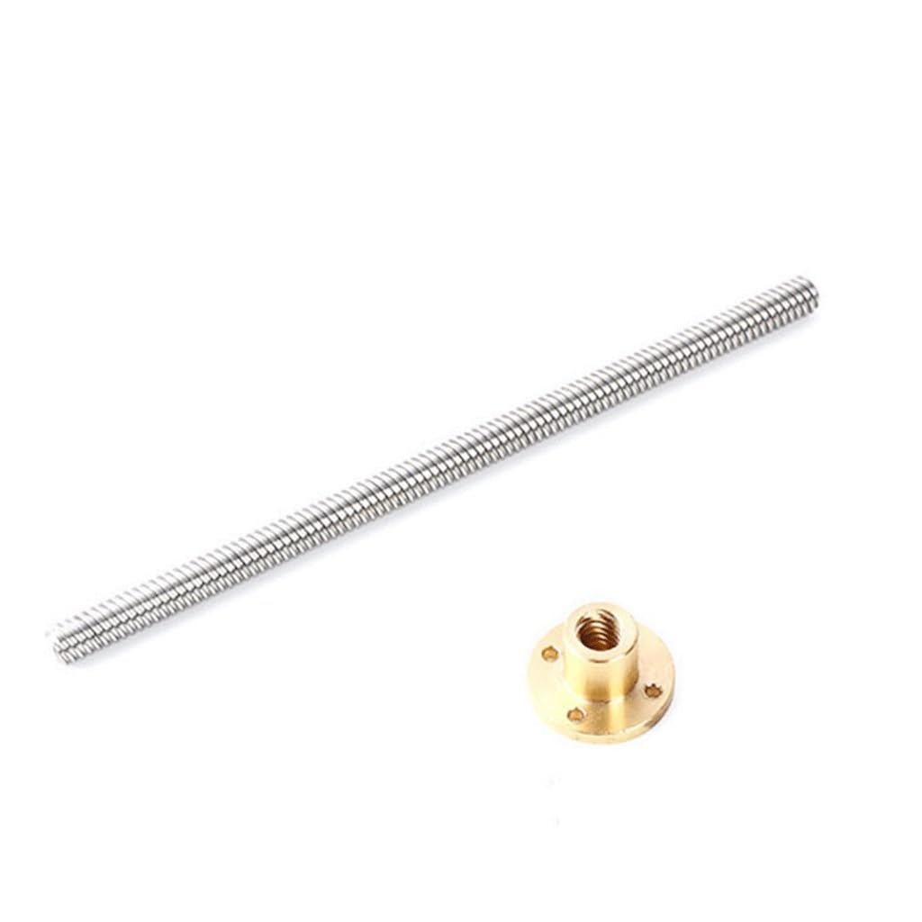 ACVACV 304 Stainless Steel T6 Trapezoidal Screw With Copper Nut Lead 12mm, for 3D Printer Transmission Parts T16×12(500mm)