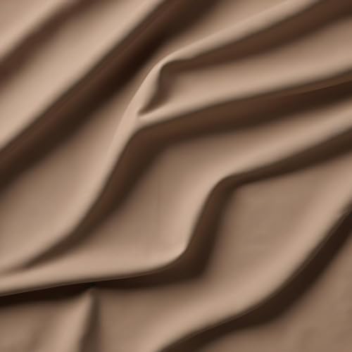 Image of Egyptian Cotton Feel King Size Flat Bedsheet with 2 Pillow Covers | 1000 TC Soft & Breathable | Taupe Solid Pattern for Bedrooms and Hotels Use (Size: 102 x 108 Inch)