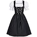 Produktbild Trachtenkleid Damen Oktoberfest, Weant Damen Trachtenkleid Bowknot Maid Kleid Mittelalterliches Kostüm Women Lange Ärmel Renaissance-Kleid