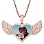 0479 Wing RG heart pendant&rope chain]